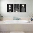 thumbnail image 3 of Minimalist Boho Canvas Wall Art - Mid Century Modern Geometric Sunshine Pictures Prints Black and White Artworks Bohemian Wall Art for Bedroom Living Room Bathroom Office Decor 12" x 16" x 3 Piece Set, 3 of 6