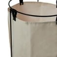 thumbnail image 4 of Household Essentials Iron Laundry Hamper with Removable Bag, Natural and Black, 4 of 7