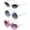 3Colors-1, variant on 3 Pack Kids Sunglasses Stylish Cute Heart Shaped Round Cat Eye Sunglasses for Toddler Girls Age 3-10 Outdoor Beach Eyewear