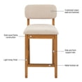 thumbnail image 4 of Better Homes & Gardens Juliet Counter Stools, Light Honey & Cream, Set of 2, 4 of 13