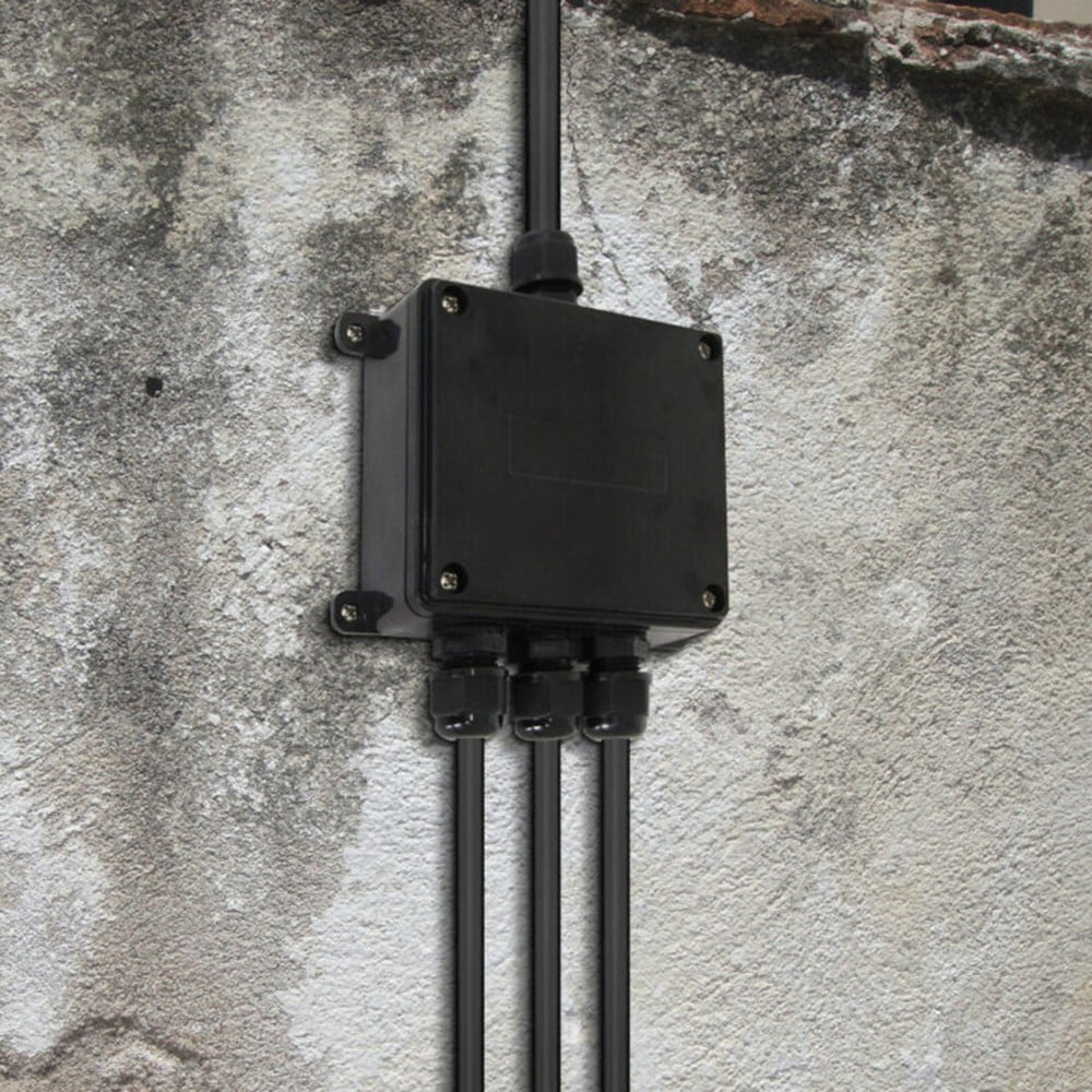 IP68 Waterproof Junction Box — 4-Way Outdoor Electrical Wire Connector With Sealed Cover For Cable Splices, Landscape Lights, And Underground Wiring