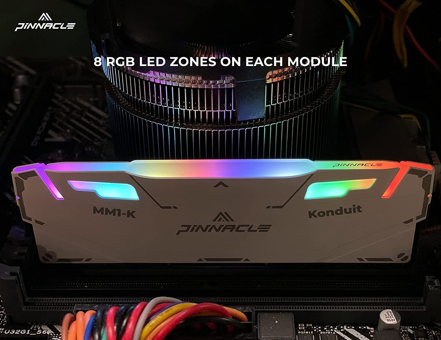 Timetec Pinnacle Konduit RGB 8GB DDR4 3600MHz PC4-28800 CL18-22-22-42 XMP2.0 Overclocking 1.35V Compatible for AMD and Intel Desktop Gaming PC Memory PINNACLE MM1-KONDUIT RGB Performance DDR4 UDIMM Memory