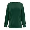 thumbnail image 5 of JGGSPWM Womens 2024 Fashion Sweatshirts Side Split Zipper Oversized Sweatshirt Basic Tops Long Sleeve Fall Casual Lightweight Pullovers Army Green XL, 5 of 5