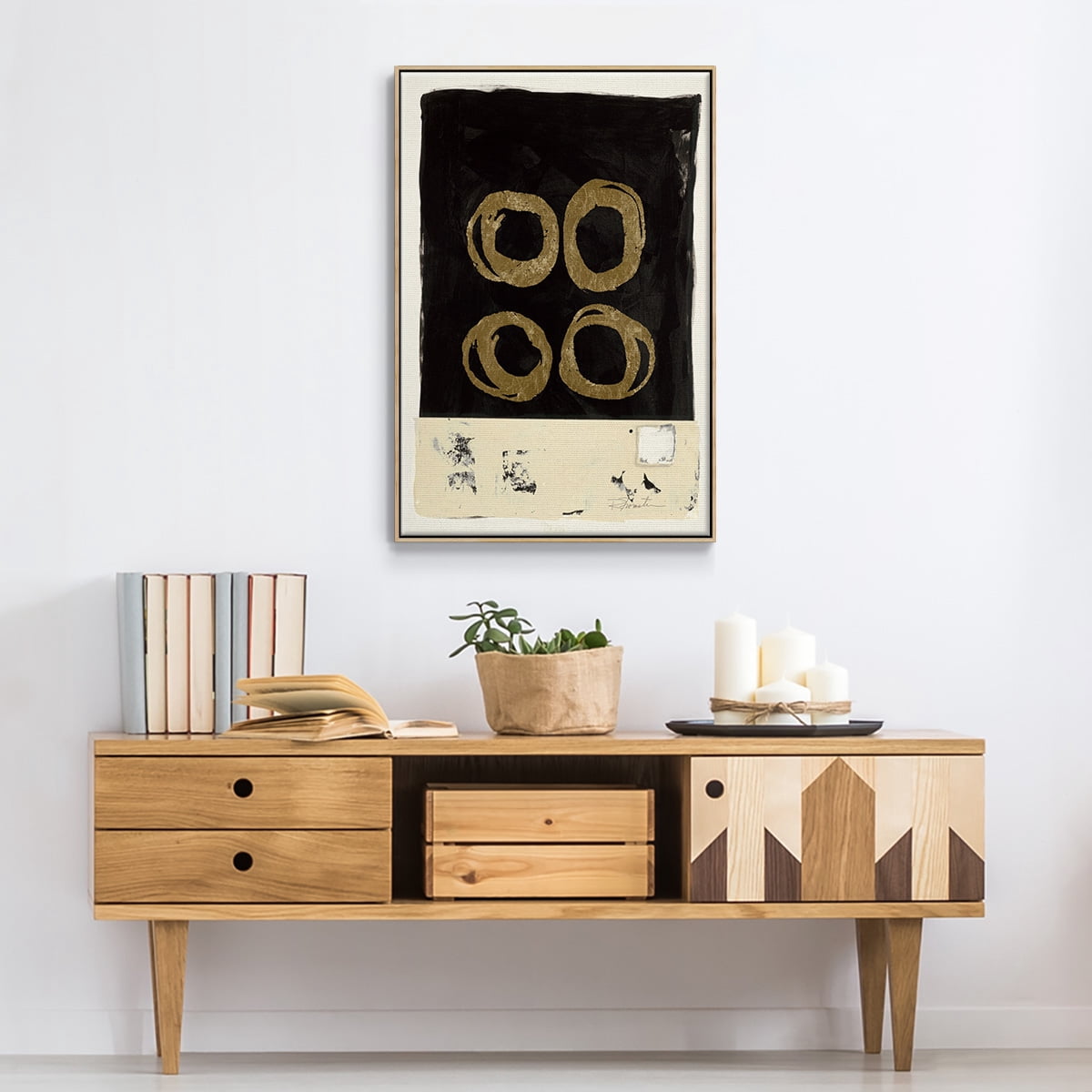 Standing Strong II Framed Premium Gallery Wrapped Canvas - Ready to Hang - 27 x 41 - Natural Wood Floating Frame