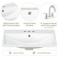 thumbnail image 2 of 24" Bathroom Vanity Top Only, White Basin, 3-Faucet Holes, 4" Faucet Available, Ceramic, 2 of 9