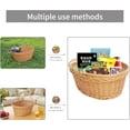 thumbnail image 3 of Wicker Picnic Basket with Handle, Natural Large Empty Basket Cheap Easter Egg Candy Storage Suitable for Toys, Flowers, Weddings (Original Color 15.75 * 11.81 * 5.91 inches), 3 of 6