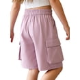 thumbnail image 2 of Haitryli Girls Kids Boys Cargo Shorts Hip-hop Fashion Clothing And Work Pants Gymnastic Trunk Gym Bottoms Pink 130-M, 2 of 5