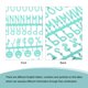 thumbnail image 4 of Cartas de tablero de fieltro, 510 caracteres letras de 3/4" en azul lago, números y símbolos para tableros de mensajes plásticos intercambiables 3 piezas, 4 of 6
