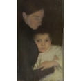thumbnail image 3 of Pascal-Adolphe-Jean Dagnan-Bouveret 16x24 Black Modern Framed Museum Art Print Titled - Woman and Child, 3 of 5