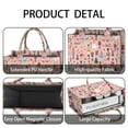 thumbnail image 4 of Large Capacity Tote Bag,Pink Christmas Nutcracker Pattern Handbag Fashion Luxury Tote Bag,15.7"x13"x 5.1" Inches,Laptop Compatible, 4 of 6
