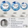 thumbnail image 4 of Designart "Canvas of the Skies Cloudy Artistry XI" Clouds White Large Round Mirror - Round Mirror Wall Décor - Coastal Round Printed Mirror 29" x 29" Inch, 4 of 5