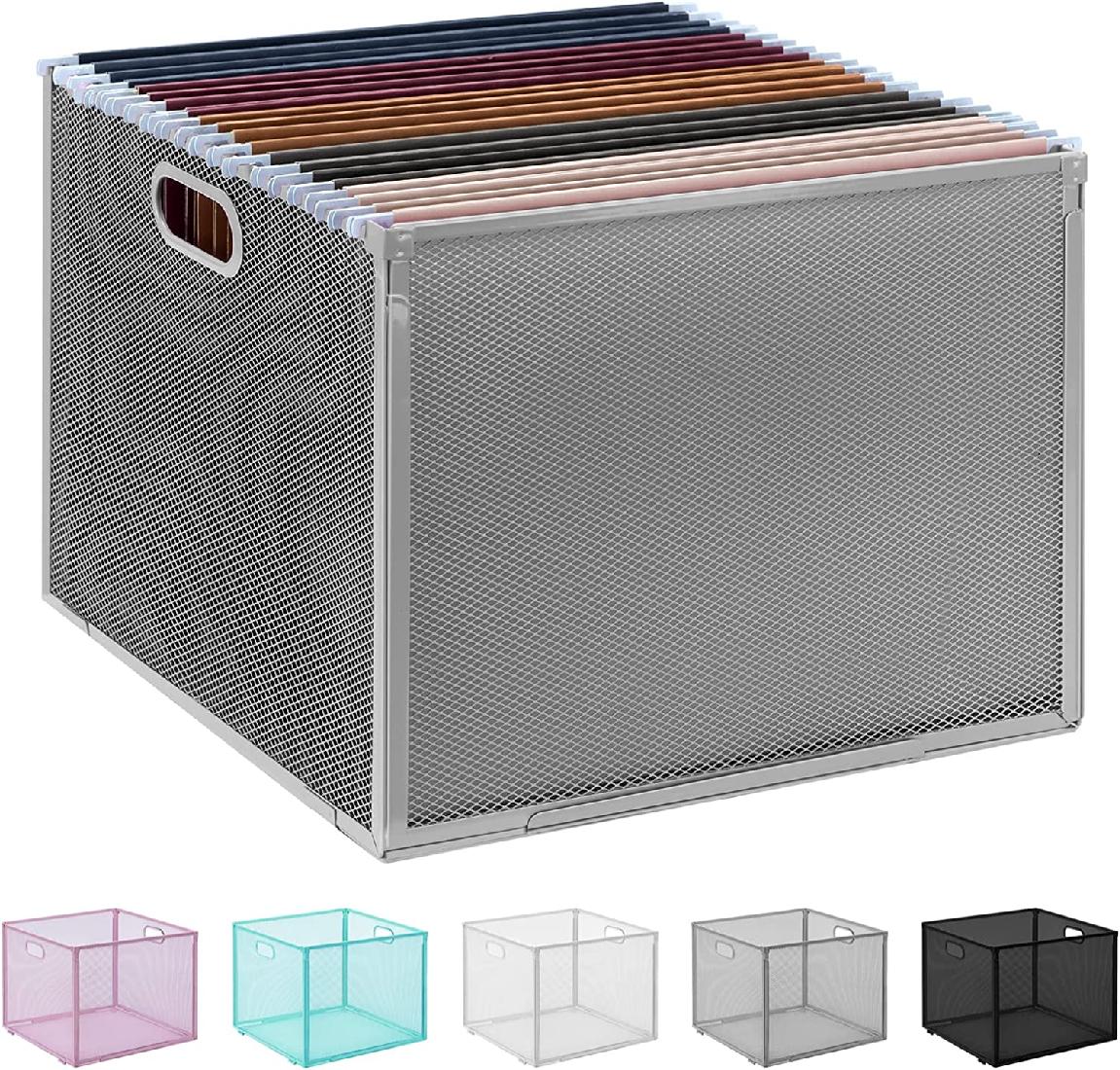 Desktop Hanging File Organizer, Portable Black Hanging File Folder