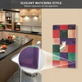thumbnail image 5 of Yayeee Duplex Wall Plate 1-Gang 4.5"x2.7" Home Receptacle Light Switch Decorative Outlet Cover, Red and Purple Plaid Pattern, 5 of 7