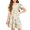 #A05-Yellow, variant on Abcomgle Girls Summer Dresses Size 14-16 Casual A-Line Double Layer Ruffle Sleeve Tshirt Dresses Floral Print Beach Crew Neck Swing Sundresses for 4-14t Kids