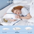 thumbnail image 6 of Cozy Comfort Standard Pillows Set of 4 - Bed Pillows for Sleeping with Decoration Strip, Premium Supportive with Breathable Cover for Side, Back, Stomach Sleeper, 6 of 9