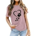 thumbnail image 1 of Ketyyh-chn99 Hauts Femmes Dames Vêtements Décontractés Manches Longues Col Rond Tunique Ligne A Blouse Rose,G, 1 of 2