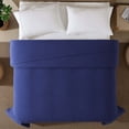 thumbnail image 2 of Beatrice Home Fashions, GOTS Organic Cotton Blanket, Full/Queen, Navy Blue, 2 of 4