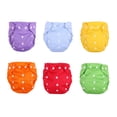 thumbnail image 1 of Pañales De Tela Para Bebés, Pañales De Tela Para Bebés Reutilizables Ajustables 6 Piezas Cómodas Lavables Para Suministros Para Bebés, 1 of 8