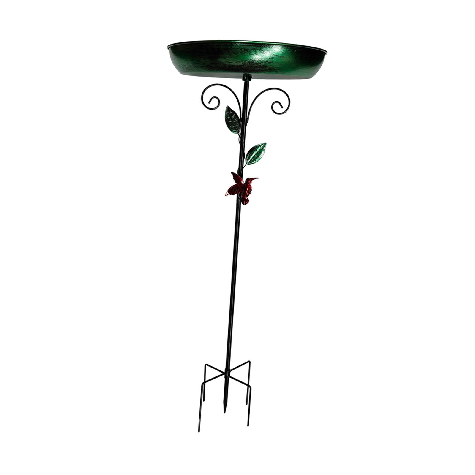 figatia Outdoor Metal Bird Bath Bird Feeder Multipurpose Easily Install Feeding Tray