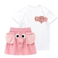thumbnail image 1 of Estilo de Verano Conjunto de Ropa de Dormir para las Mujeres de Manga Corta Tops Y Pantalones Cortos 2 Piezas de Pijamas, Suelto Elástico de la Cintura de la Moda Conjunto para el Hogar Casual, 1 of 9