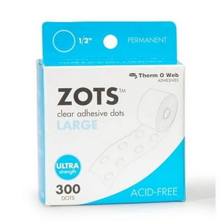 Zots Adhesive Dots Medium .375In Diam .015In Thick 300Ct Rol 