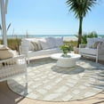 thumbnail image 6 of Addison Rugs Chantille Indoor/Outdoor Transitional Squares Beige Washable Round Rug, 8' x 8', 6 of 6