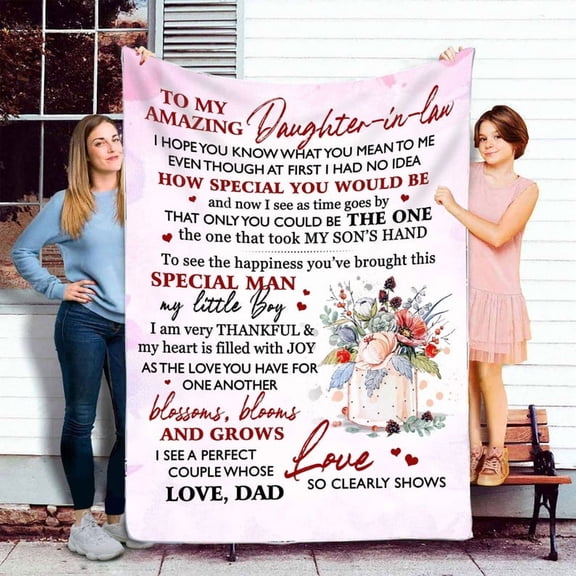 Daughter In Law Blanket, To My Daughter-In-Law Blanket, Blanket For Daughter, Blanket For Girl, Family Blanket, 30x40in Fleece Blanket