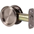 thumbnail image 2 of Round Pocket Door Lock, Passage (Hall/Closet) Latch, 2-3/4" Backset, RCL, Antique Nickel by Stone Harbor Hardware, 2 of 4