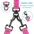 thumbnail image 2 of Correa doble para perros PetBonus reflectante para caminar, rosa, 2 of 6