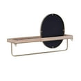thumbnail image 5 of Linon Lila Center Mirror Wood and Metal Wall Shelf in Gold, 5 of 13