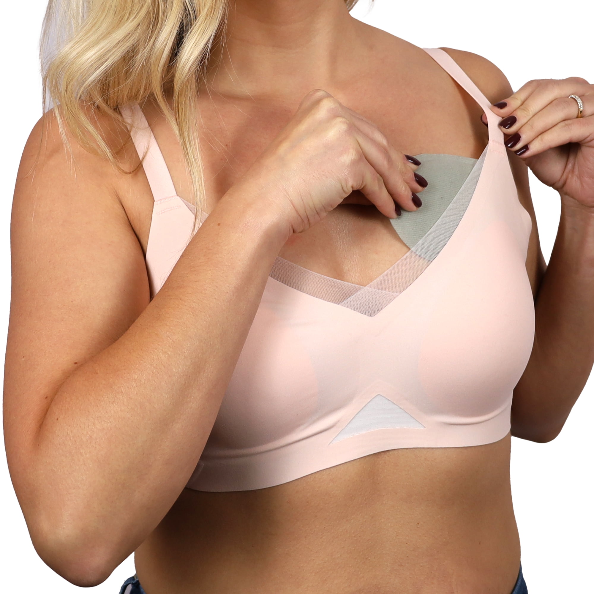 Joylux coldHER Cooling Bra Inserts, for Hot Flash Menopause Relief, 2 Count, Gray, Female