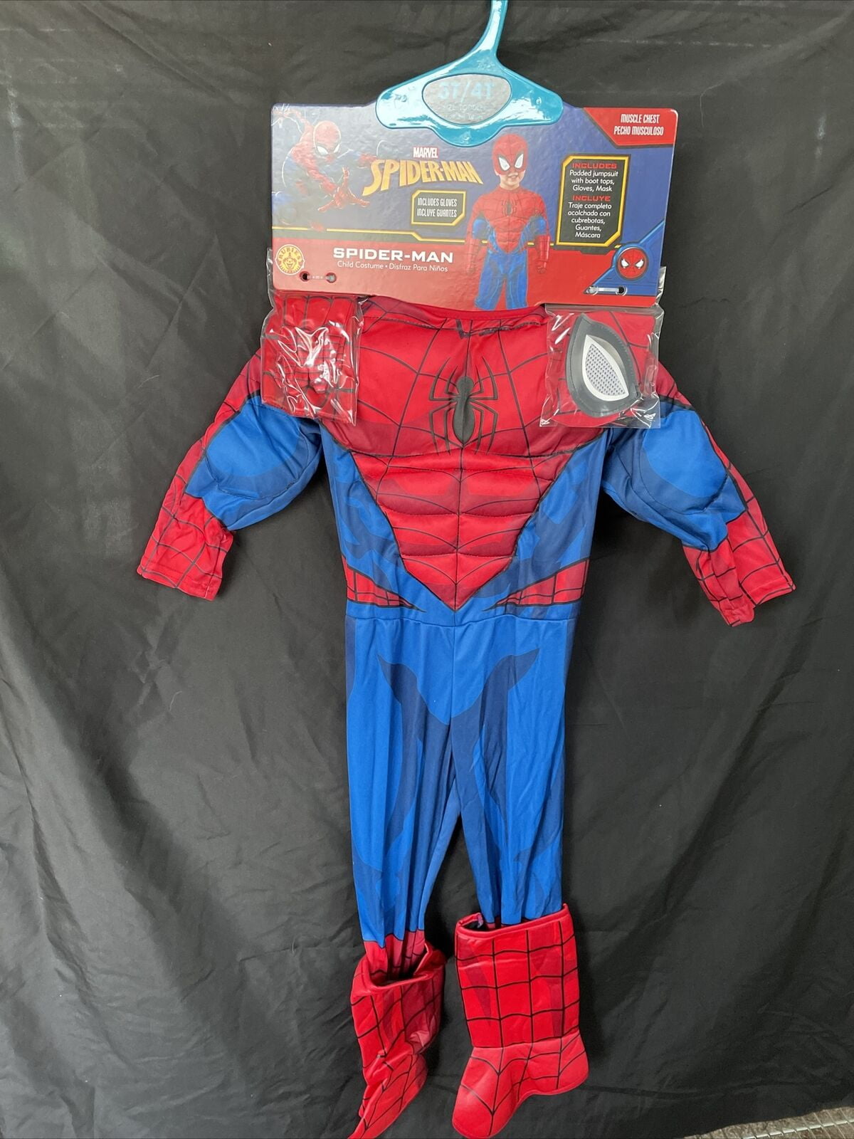Details about   Spiderman costume,boys sz 7-8 2 styles,w/muscles,Super hero outfit,pretend play 