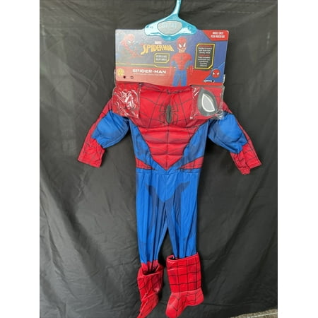 Rubies Spiderman Youth 3T/4T Costume w/ Boot tops Mask Gloves