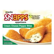 Snapps Frozen Appetizers Cream Cheese Jalapeno Pepper Bites, 5oz Cardboard Box