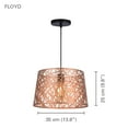 thumbnail image 2 of Xtricity - Pendant Light, 13.7 '' Width, From The Floyd Collection, Gold, 2 of 3
