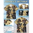 thumbnail image 5 of Netecom Pirate Skull Treasure Hawaiian Shirt for Men, Mysterious Pirate Button Down Summer Beach Short Sleeve Shirts, 5 of 6