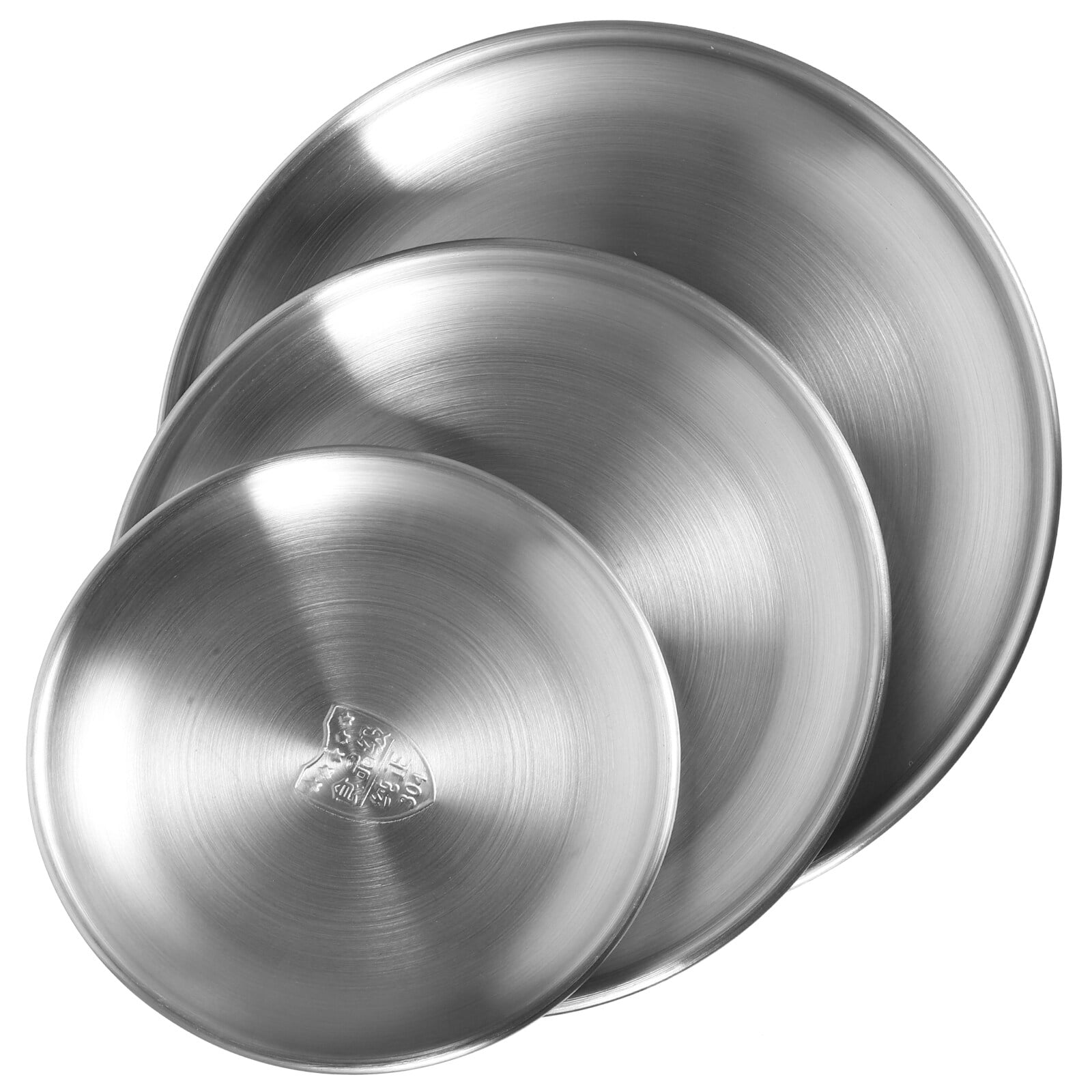 Stainless Steel Plates For Kids 3Pcs Buffet Metal Plate Stainless Steel