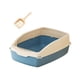 thumbnail image 5 of Caja de arena para gatos, bandeja de arena para mascotas, caja de arena para gatos, inodoro antisalpicaduras para gatos, inodoro para animales blanco y azul, 5 of 9