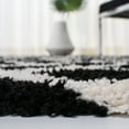 thumbnail image 5 of SAFAVIEH Dallas Jerrie Geometric Shag Area Rug, Black/Ivory, 6' x 6' Square, 5 of 9