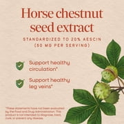 Natures Way Horse Chestnut Capsules, Promotes Healthy Leg Veins*, 250 mg per Serving, 90 Count