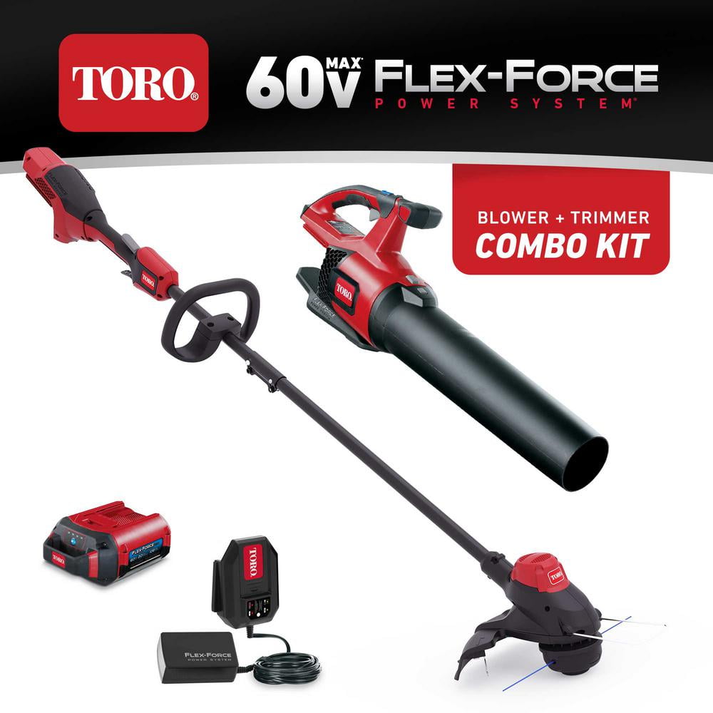 Toro 60V MAX Leaf Blower & String Trimmer 2-Tool Combo Kit