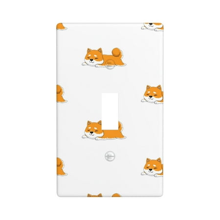 

Loafer Dog Single Toggle Light Switch Plate Decorative Wall Plate Cover Electrical Faceplate For Bathroom Home Living Room Bedroom Art Panel Decor
