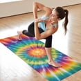thumbnail image 6 of Rainbow Tie Dye Mandala Pattern Hot Yoga Mat Towel Non Slip for Hot Yoga - Quick-Drying Yoga Mat Cover with 4 Corner Pockets with Travel Bag - Hot Yoga Towel Non Slip 70"x26", 6 of 6