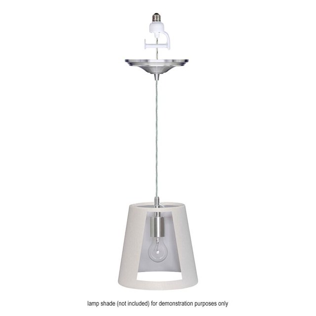 Instant Pendant Recessed Light Converter Brushed Nickel Lamp Shade