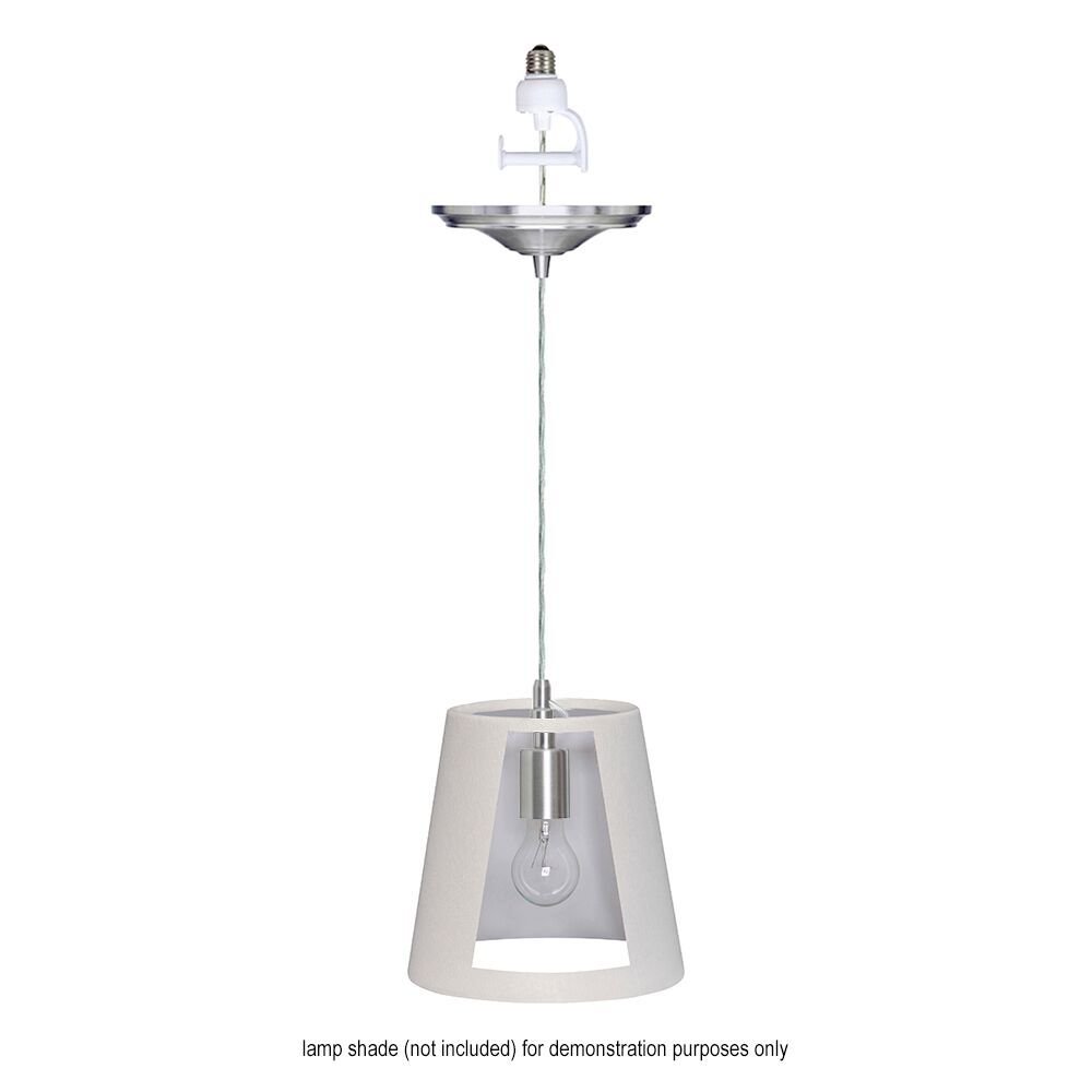 Instant Pendant Recessed Light Converter Brushed Nickel Lamp Shade