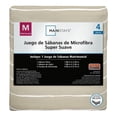 thumbnail image 1 of Juego De Sábanas Mainstays Matrimonial Rayas Beige Blanco, 1 of 4