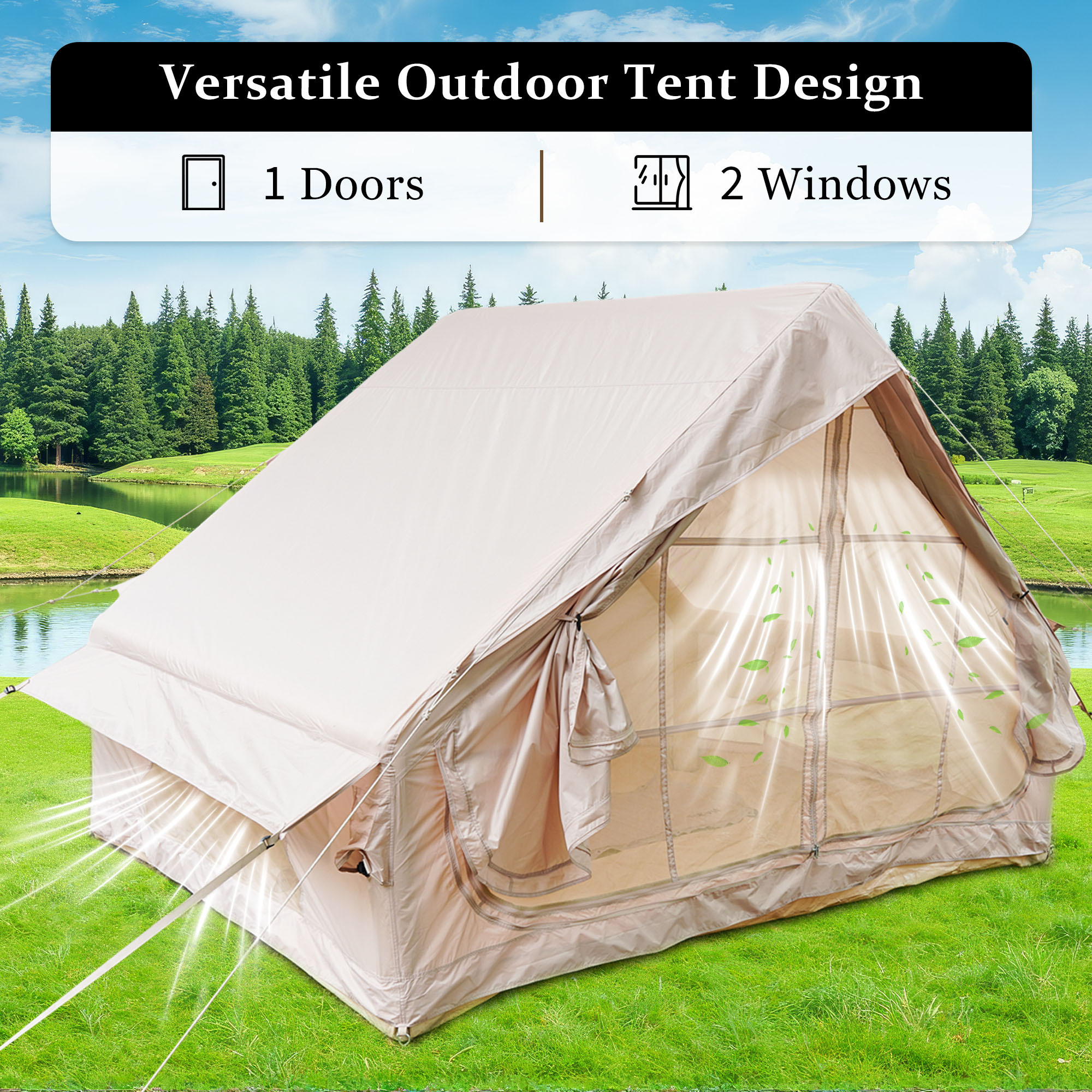4-6 Person Inflatable Tent with Pump