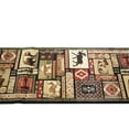 thumbnail image 7 of HR-Cabin Collection 906-Nature and Animals Area Rug 2.1 by 7.1Contemporary Geometric Design Fish/Moose/Bear/Lodge-Southwestern Design-Ivory/Red/Green and Multi, 7 of 7