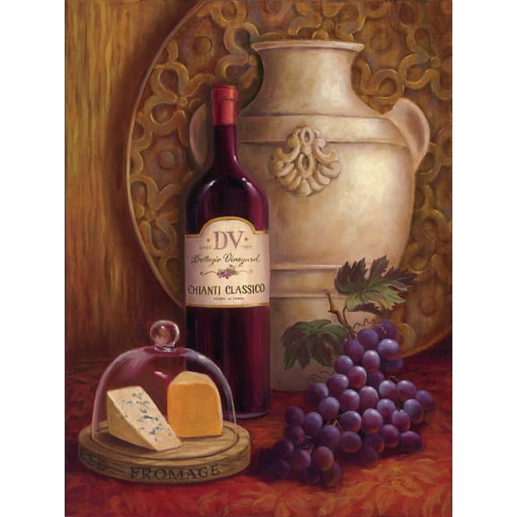 Fresco Vineyard II Beautiful Classy Durable Brie French Quality Purple Fromage Poster 12X16