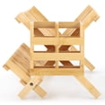 thumbnail image 2 of Elama 2-Tier Collapsible Kitchen Bamboo Drying Dish Rack with Utensil Holder, 2 of 4